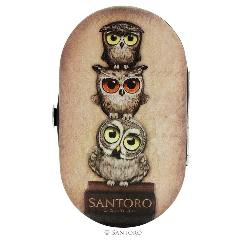 Santoro London - Manicure Set - Book Owls Bílo - černá