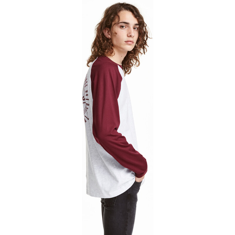 H&M Baseballové tričko s potiskem