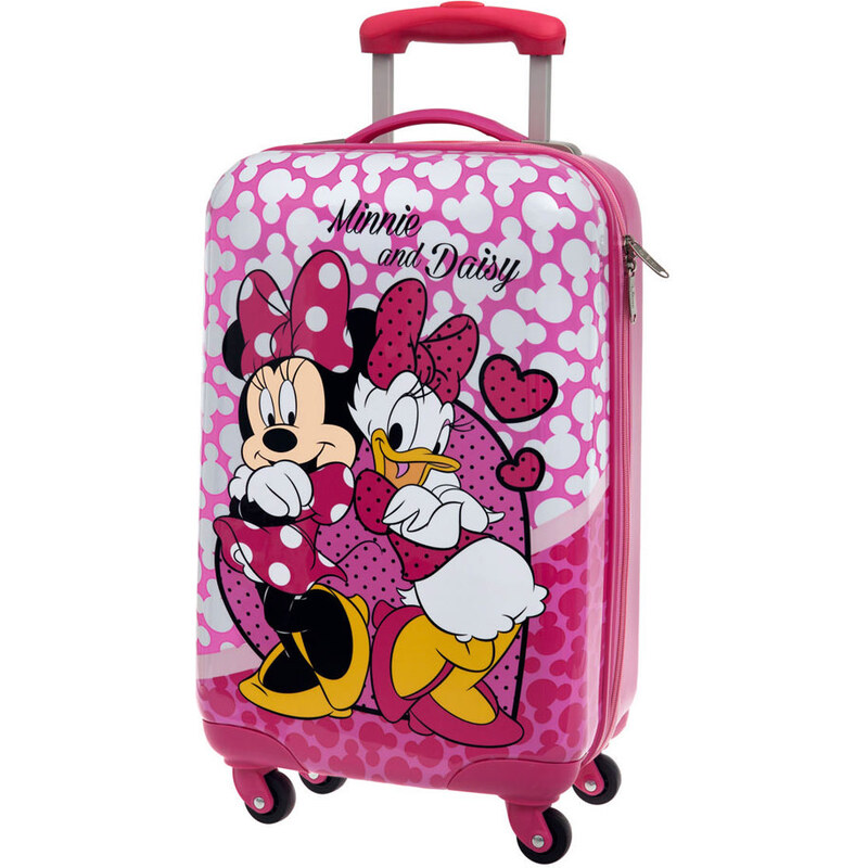Cestovní kufr ABS Minnie a Daisy srdce 67 cm