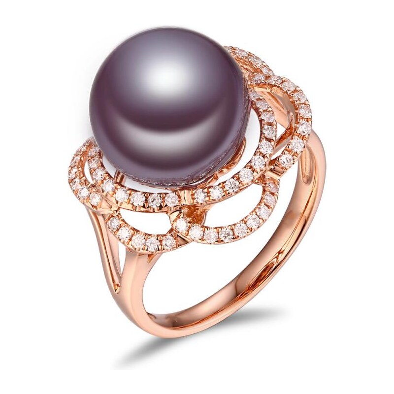 Eppi Perlový prsten ze zlata s diamanty Melanie