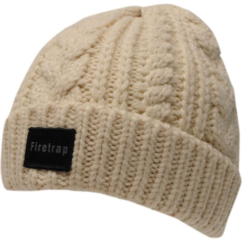 Firetrap Cable Beanie Mens, taupe