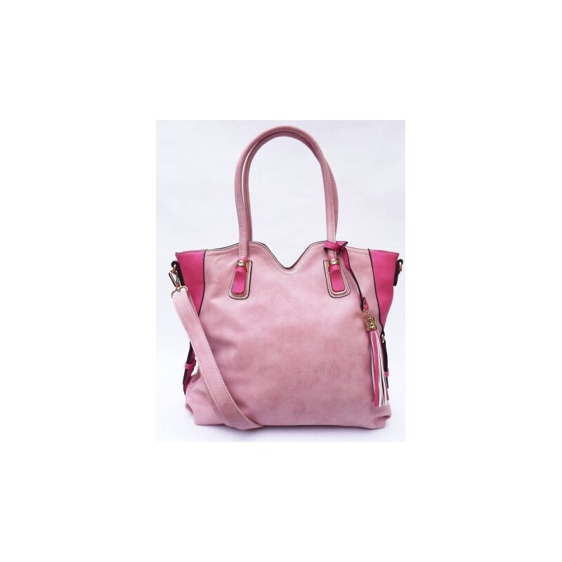 Kvalitní kabelka Winnisi pastelová barva, Barva Růžová 6128-2