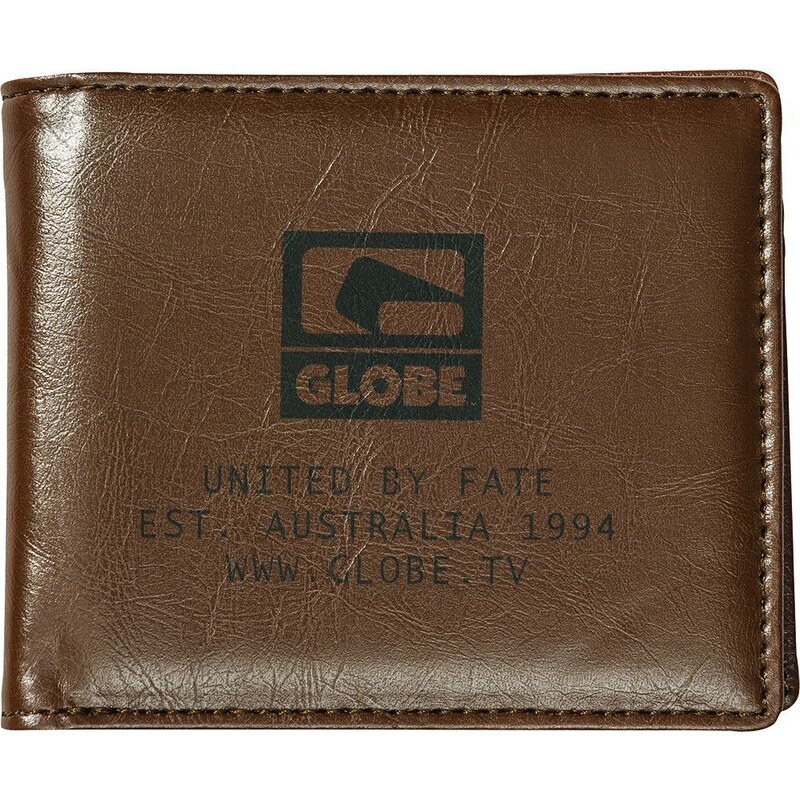 CORRODED GLOBE WALLET BROWN