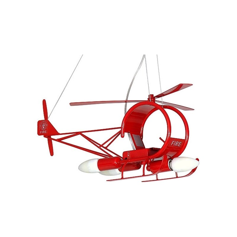 Prezent Dětský lustr Helikoptéra 3xE14/60W červená LU4786