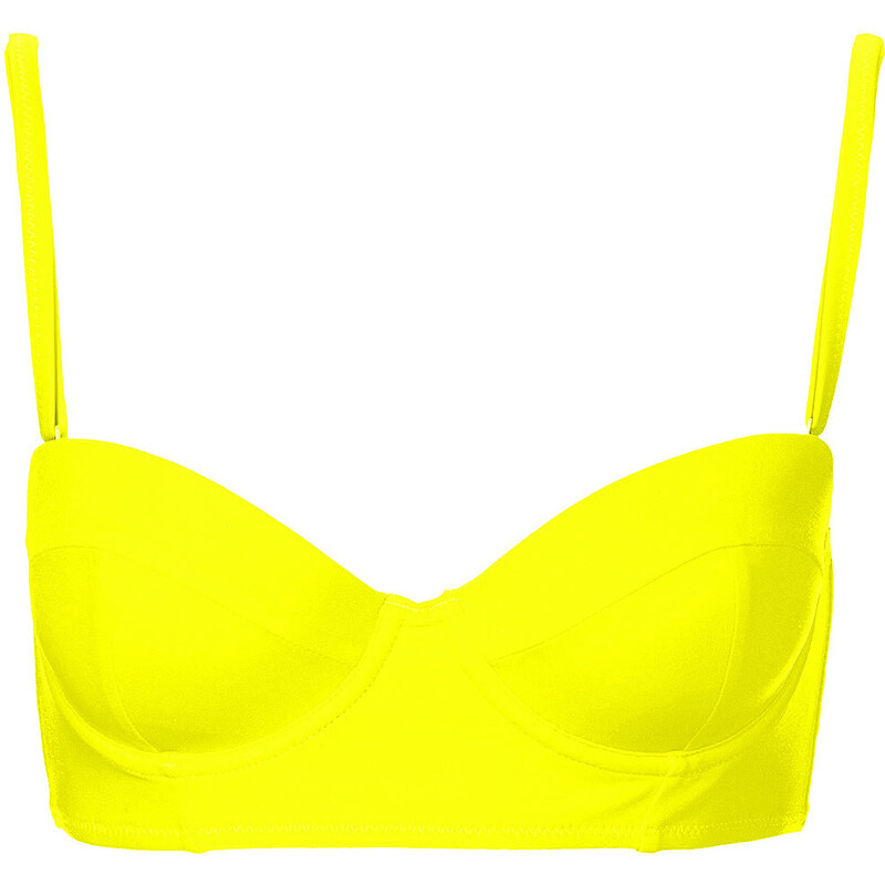 Topshop Lime Longline Bikini Top