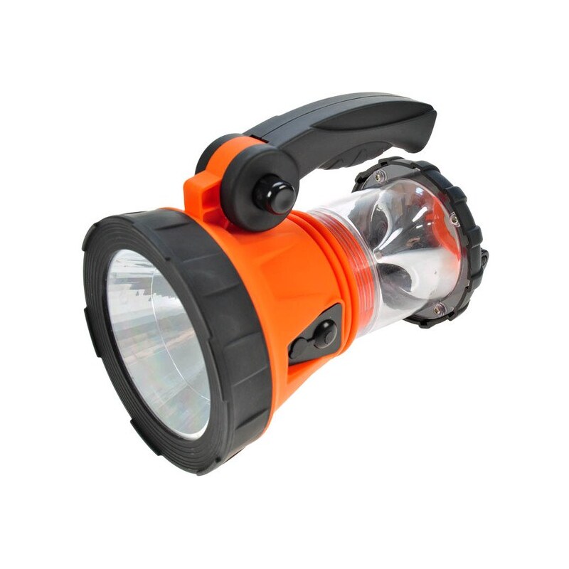 Solight nabíjecí LED svítilna s lucernou, 3W + 15 LED, Li-Ion, oranžovočerná