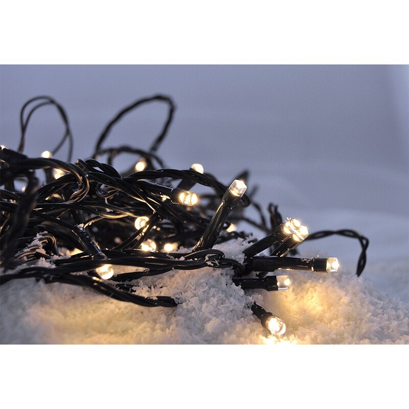 Solight LED vánoční řetěz, 60 LED, 10m, přívod 3m, IP20, teplá bílá