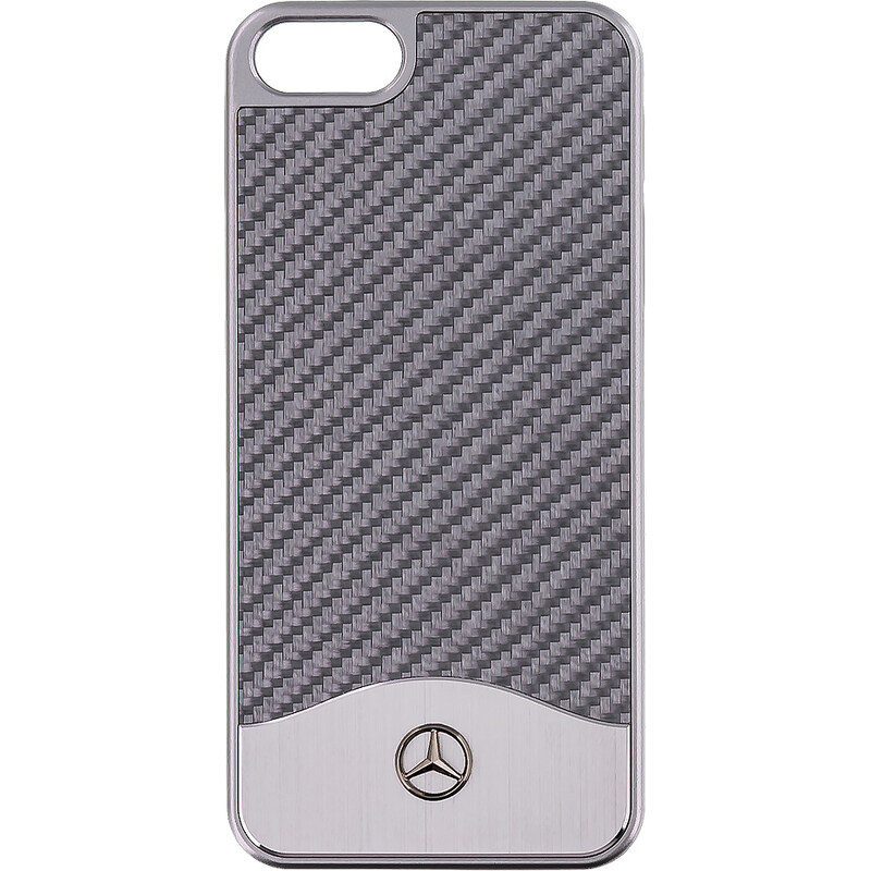 Pouzdro / kryt pro Apple iPhone 5 / 5S / SE - Mercedes-Benz, Carbon Silver