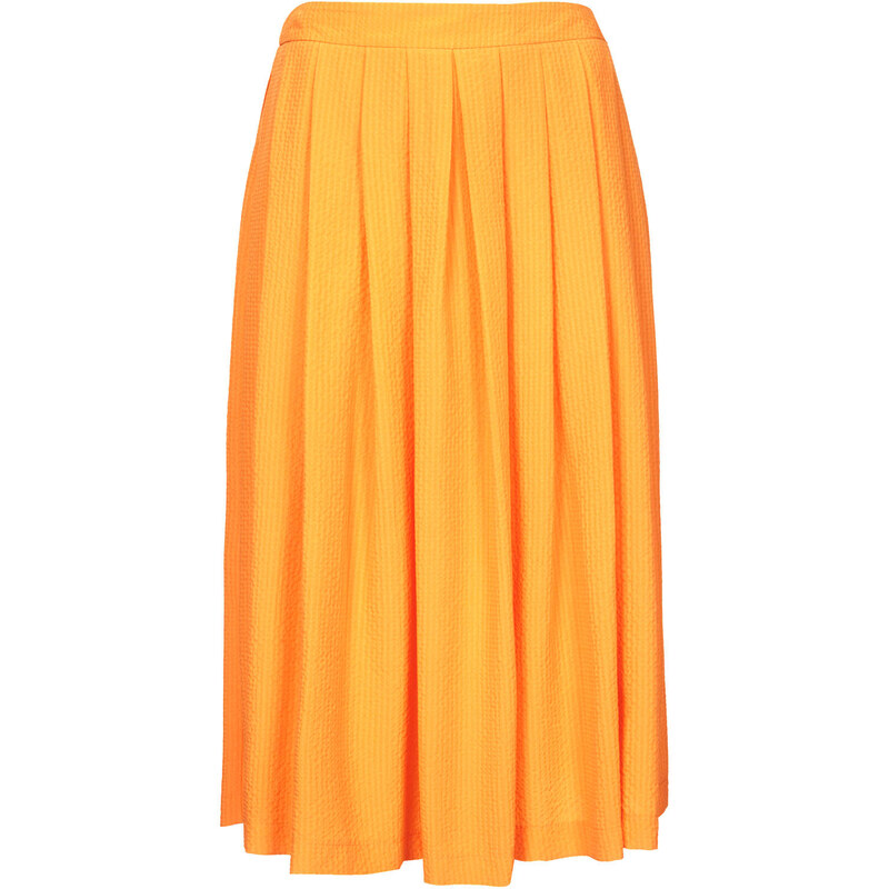 Topshop Yellow Full Midi Skirt