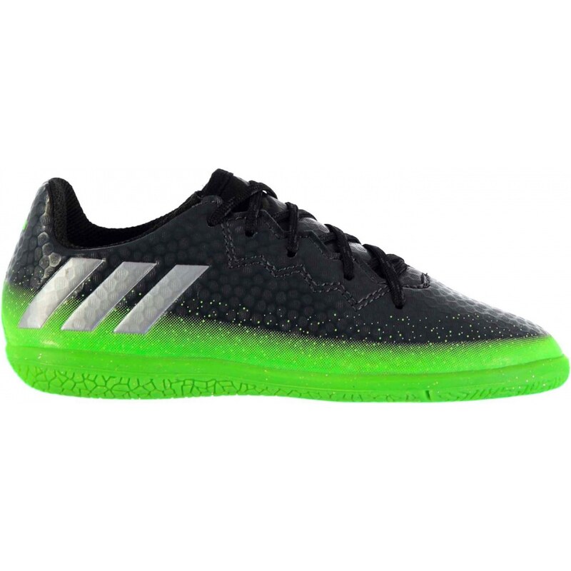 Adidas Messi 16.3 Indoor Court Trainers Childrens, dkgrey/solgreen