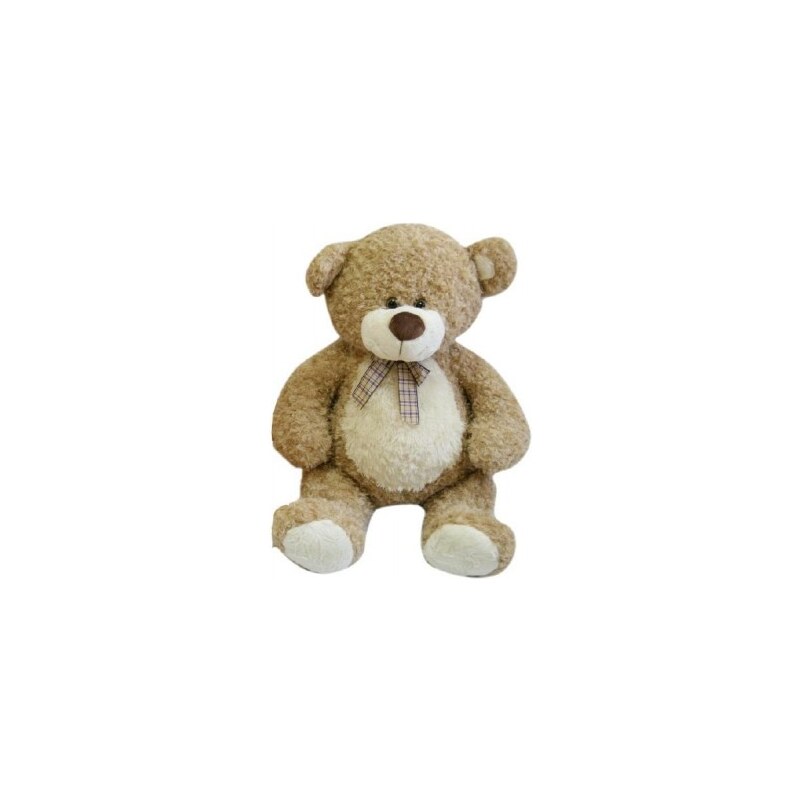 Teddies Medvěd s mašlí - 80 cm - béžový