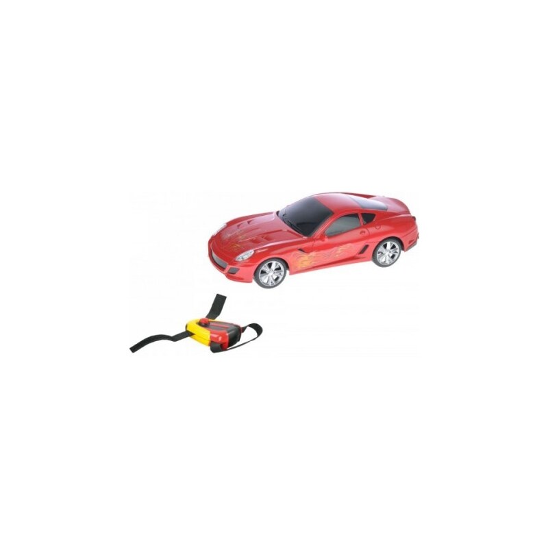 Mikro hračky Auto RC I-DRIVE plast 25 cm s ovládacím náramkem - červené