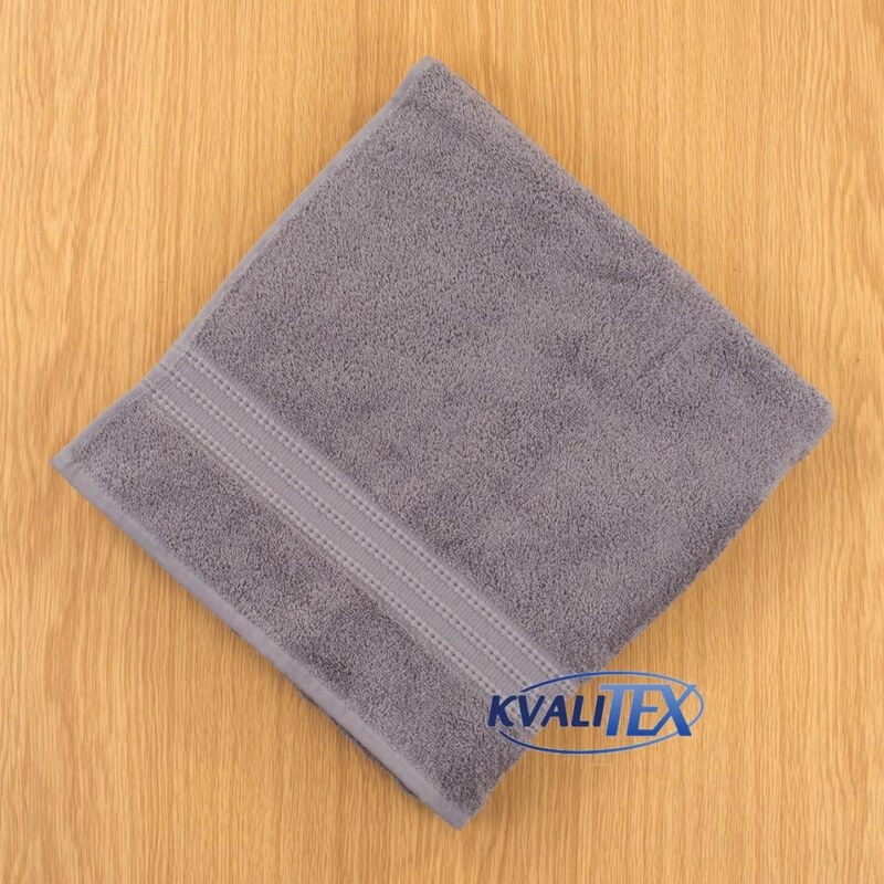 Kvalitex Froté ručník 50x100cm proužek šedý 450g/m2