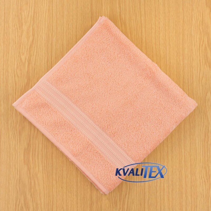 Kvalitex Froté ručník 50x100cm proužek lososový 450g/m2