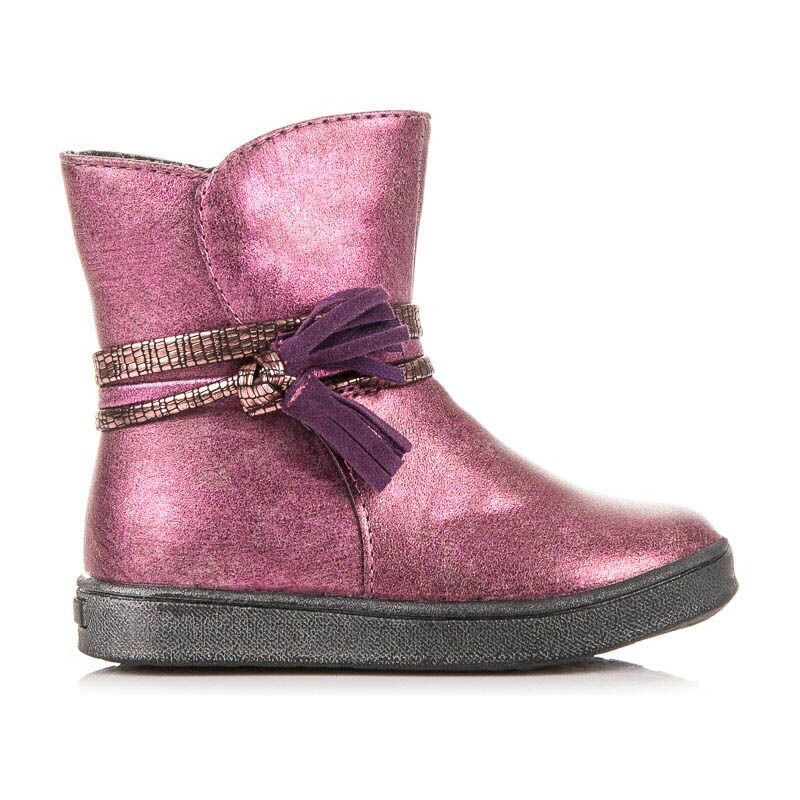 AMERICAN CLUB Dětské růžové kotníkové boty G-AB16093F/P