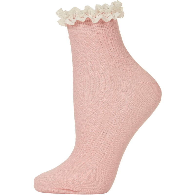 Topshop Lace Trim Ankle Socks