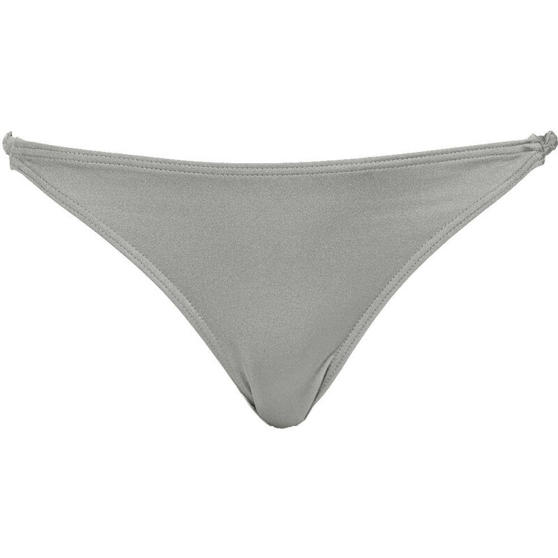 Topshop Grey Plait Detail Bikini Pants