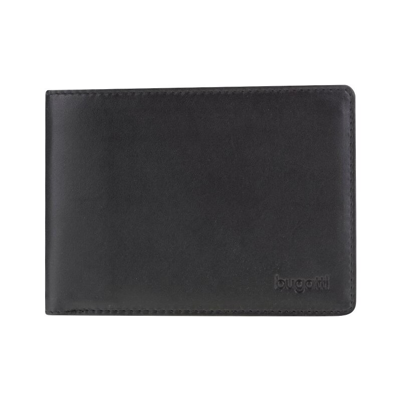 Černá pánská kožená peněženka bugatti Primo