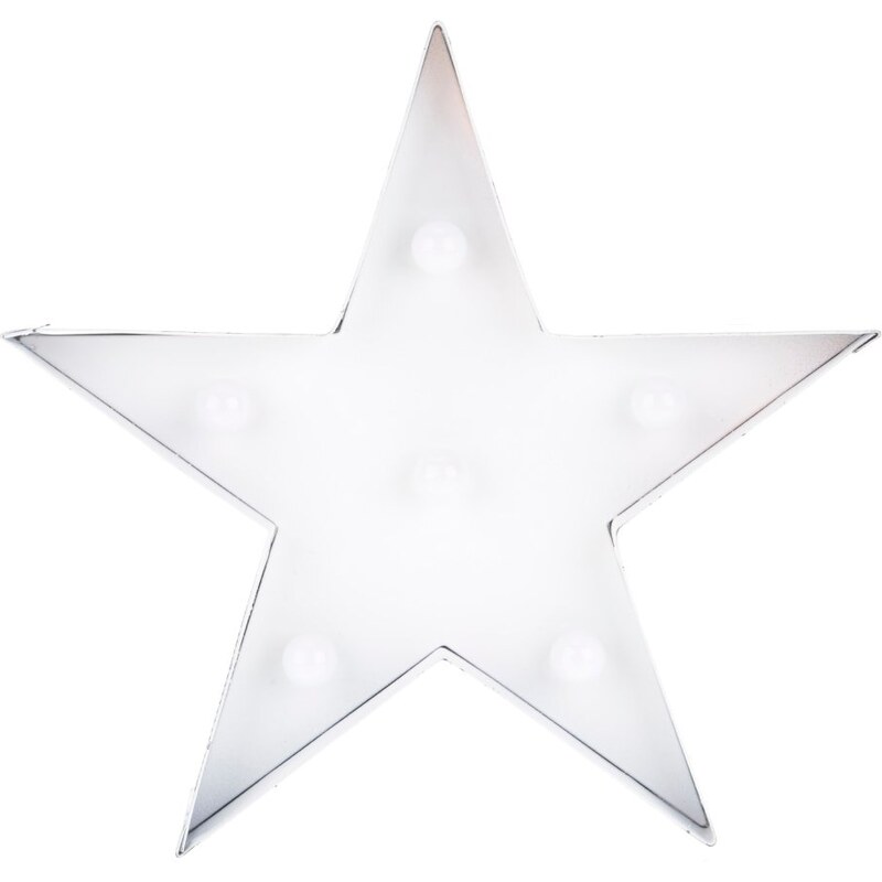 Bílá svítící LED dekorace ve tvaru hvězdy Dakls