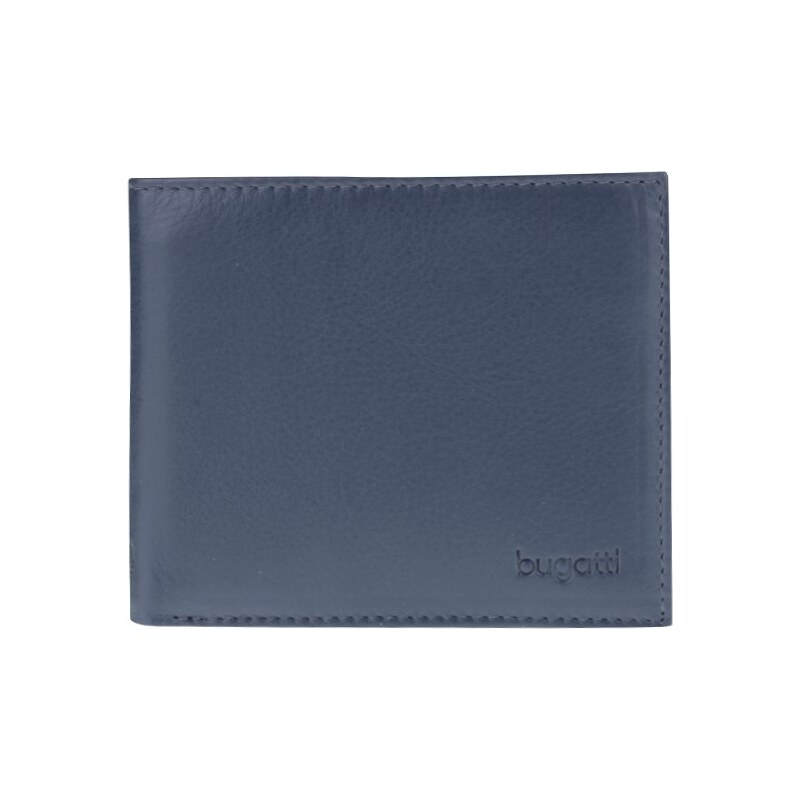 Tmavě modrá pánská kožená peněženka bugatti Sempre