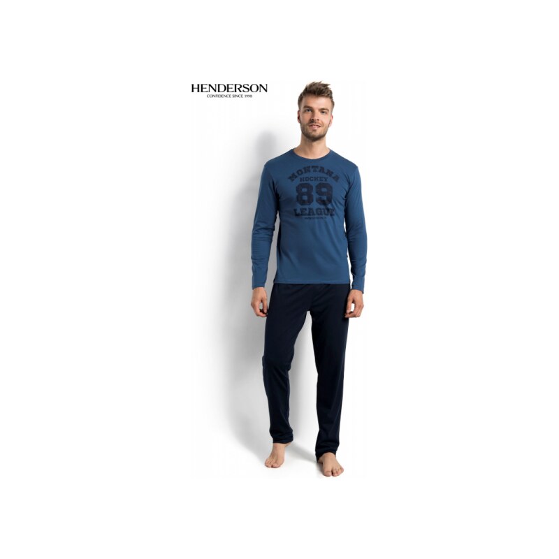 Henderson Bold 34645-59X tmavě modré Pánské pyžamo
