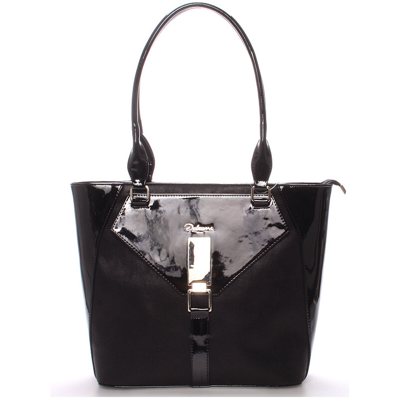 Dámská luxusní kabelka přes rameno černá - Delami Albina černá