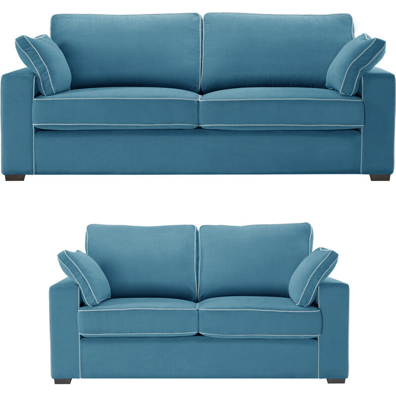 Dvoudílná sedací souprava Jalouse Maison Serena, modrá
