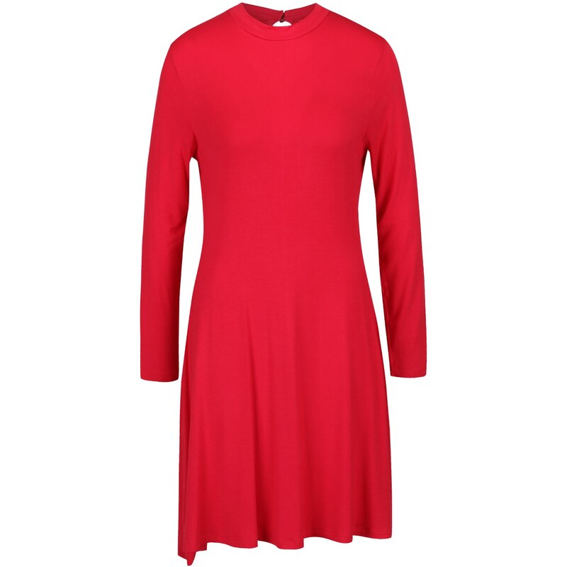 Červené volnější šaty s dlouhým rukávem Segina b.young