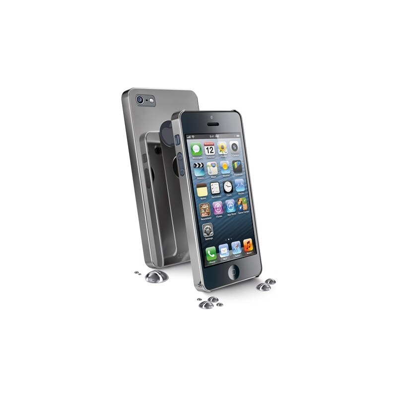 Chromový kryt CellularLine CHROME pro Apple iPhone 5 + folie, CHRMIPHONE5DG