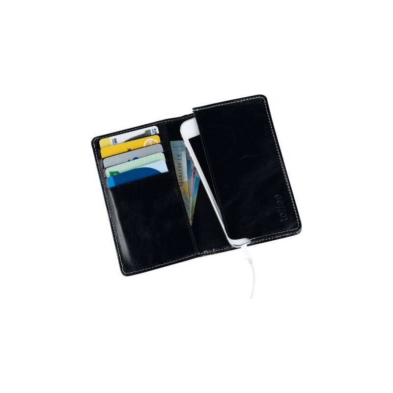 Pouzdro typu peněženka Toffee Fold Wallet pro Apple iPhone 5S/5/SE, - černé