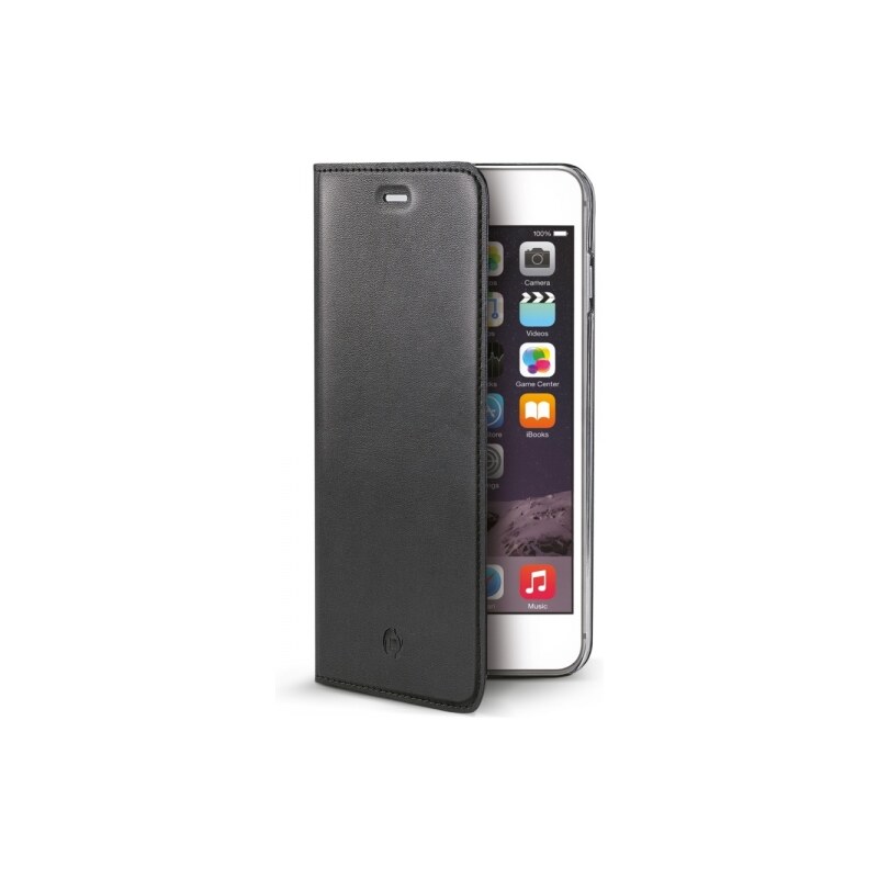Ultra tenké pouzdro typu kniha Celly Air pro Apple iPhone 6S Plus, černé AIRIP6SPBK