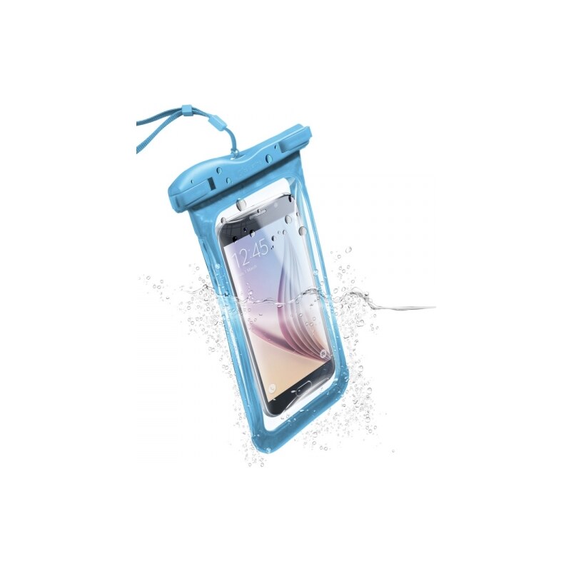Voděodolné univerzální pouzdro Cellularline VOYAGER, pro telefony do 5.5", modré VOYAGER16B