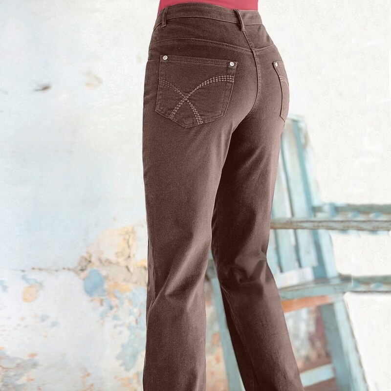 Blancheporte Tvarující kalhoty s 5 kapsami hnědošedá