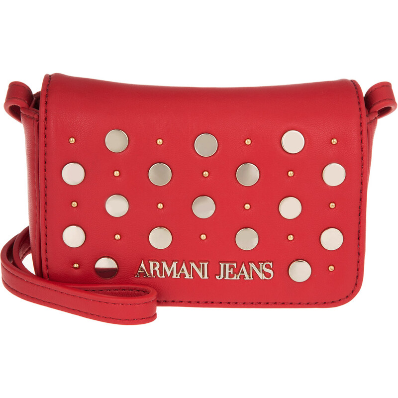 Armani Jeans PVC Shoulder Bag Tango Red