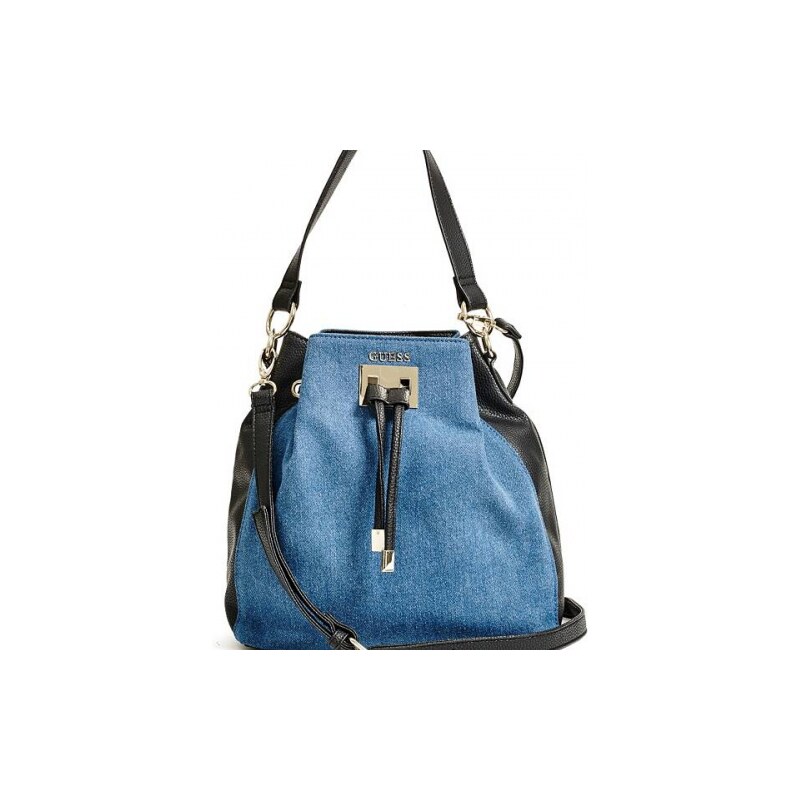 Kabelka Guess Lexa Bucket Bag modrá