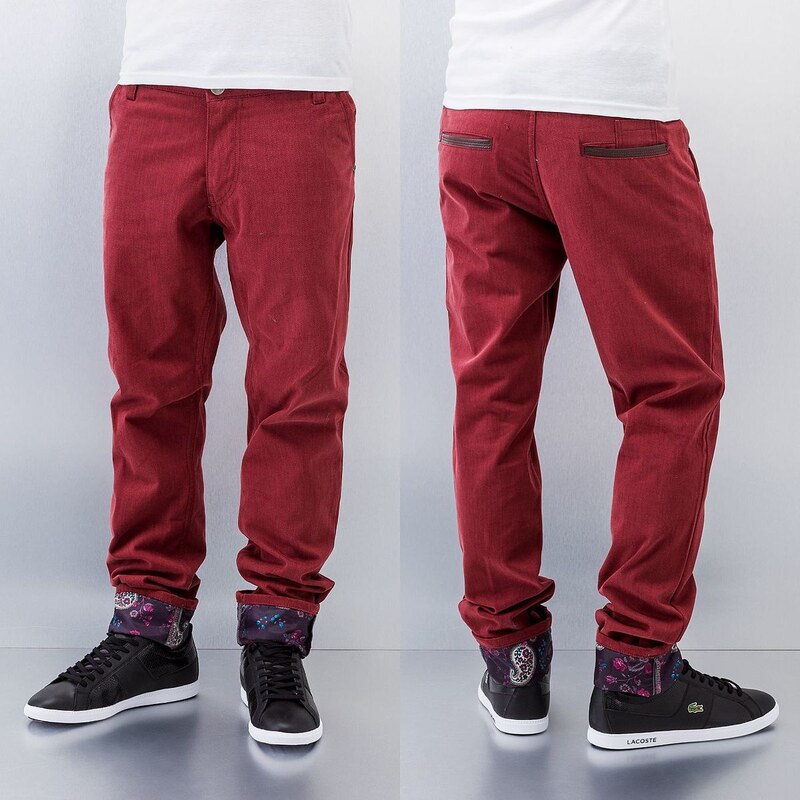 Just Rhyse Inyan Straight Fit Jeans Maroon