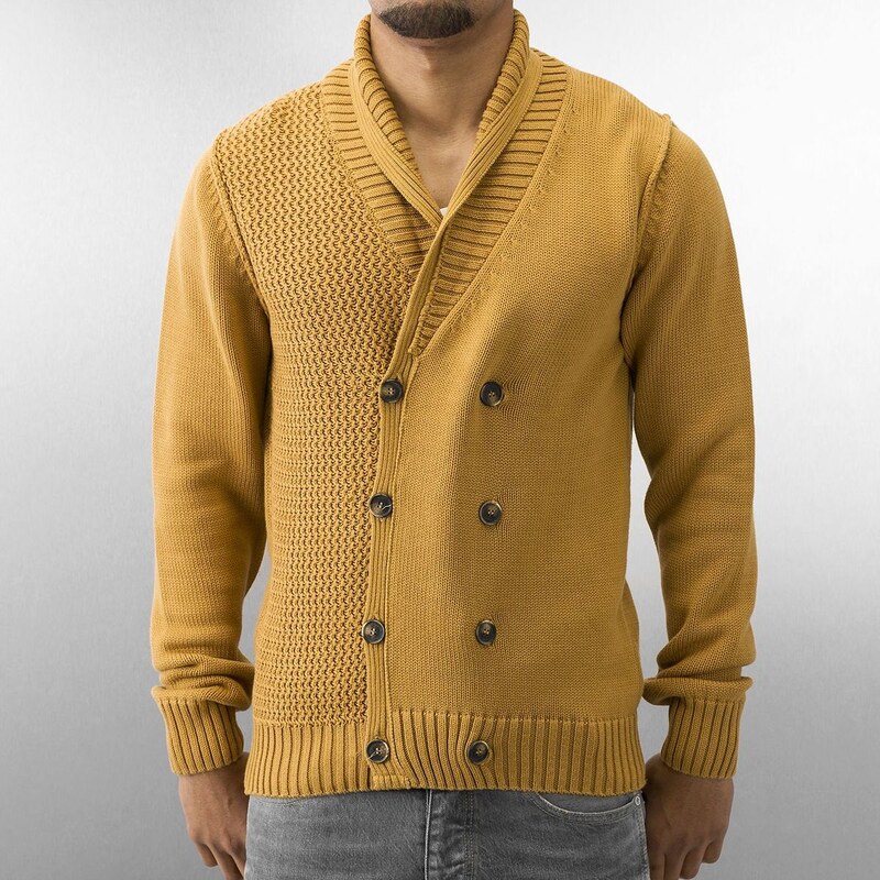 MCL Double Way Cardigan Yellow