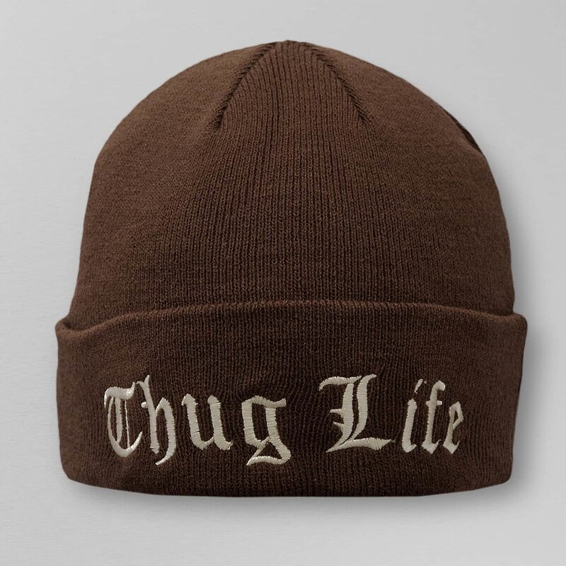 Thug Life NYLA Folded Beanie Brown