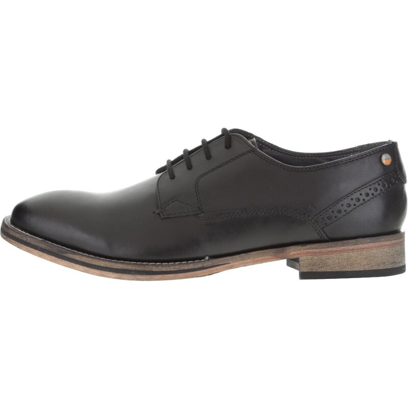 Černé kožené kotníkové boty Frank Wright Merton