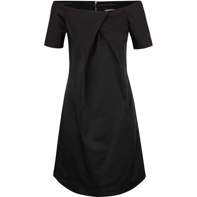 Černé šaty s lodičkovým výstřihem Closet