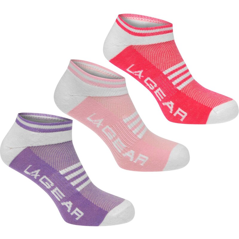 LA Gear Yoga Sock 3 Pack Ladies, white/multi