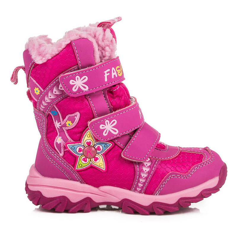 Zimní boty pro holky XTX003-1F velikost: 28, odstíny barev: růžová -  GLAMI.cz
