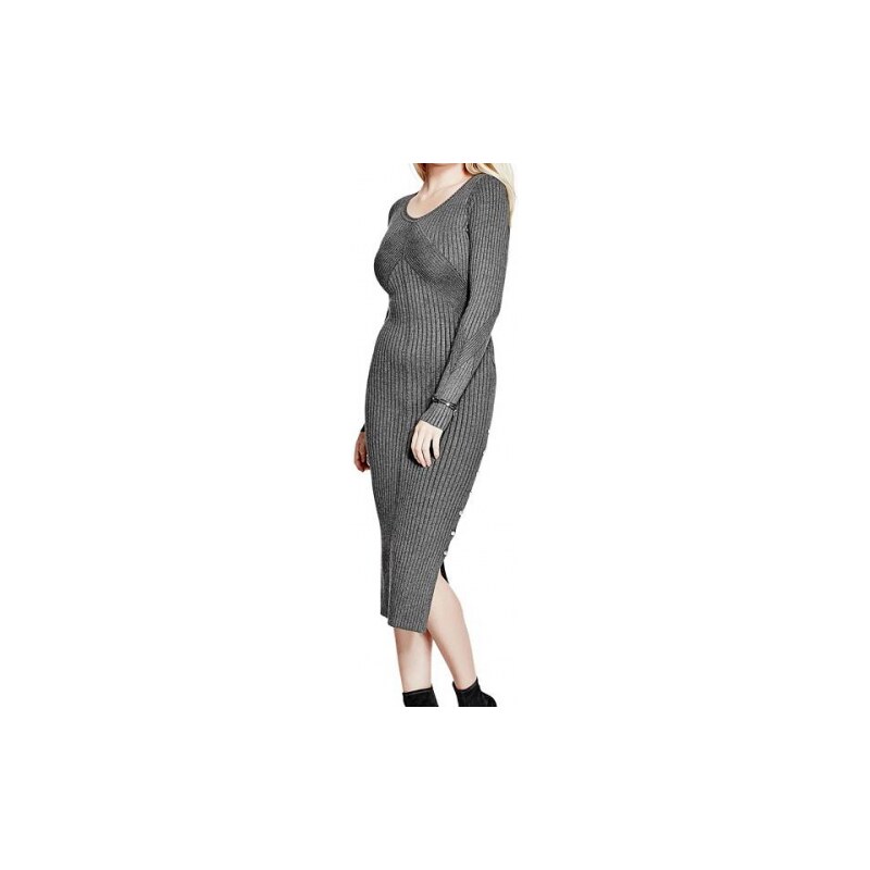 Šaty Guess Rosy Sweater Dress šedé