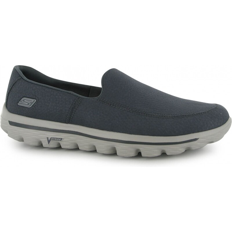 Skechers Go Walk 2 Slip On Trainer Mens, charcoal