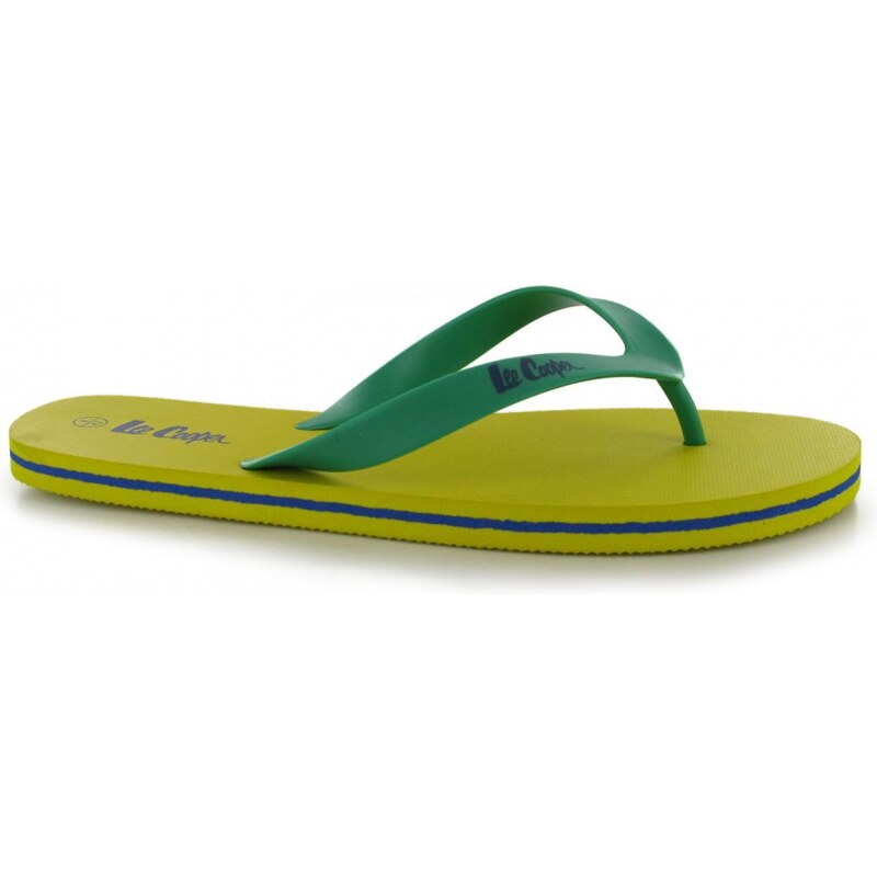 Lee Cooper Mens Flip Flops, yellow/green/ro