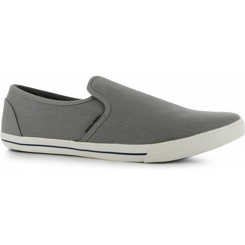 Jack and Jones and Jones Spider Canvas Slip On Shoes, frost grey
