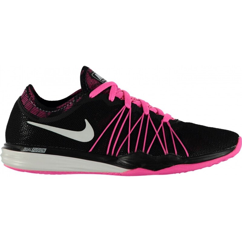 Nike Dual Fusion TR HIT Print Ladies Trainers, black/wht/pink