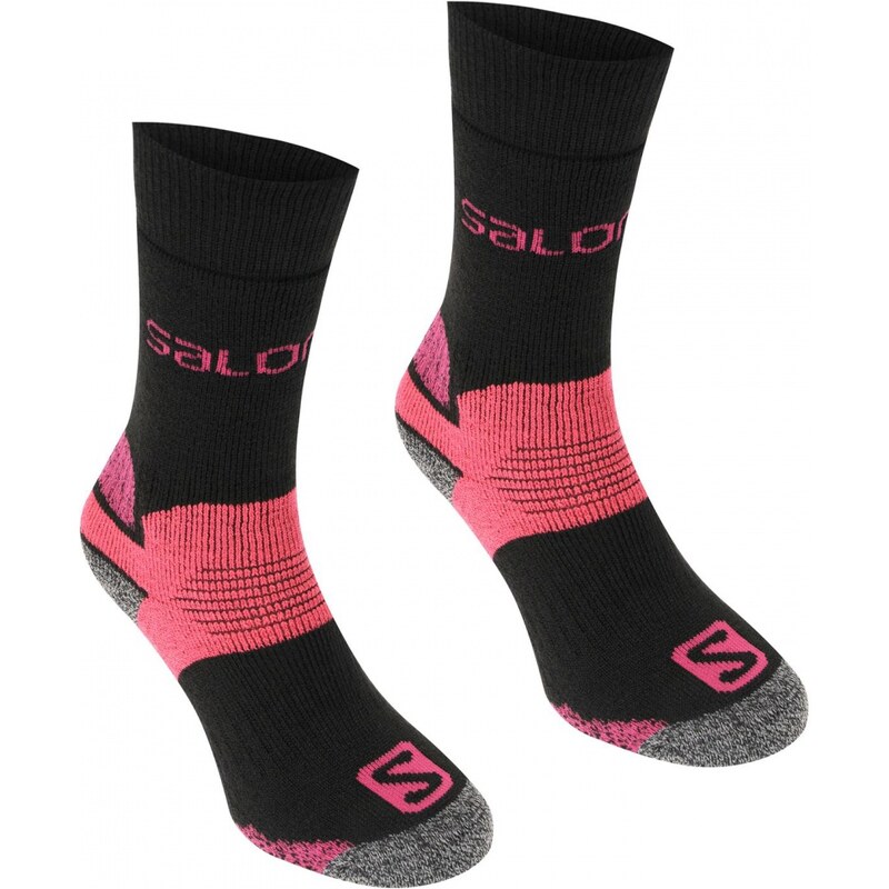 Salomon Heavyweight 2 Pack Walking Socks Ladies, black/purple