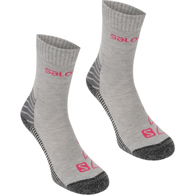 Salomon Lightweight 2 Pack Walking Socks Ladies, grey