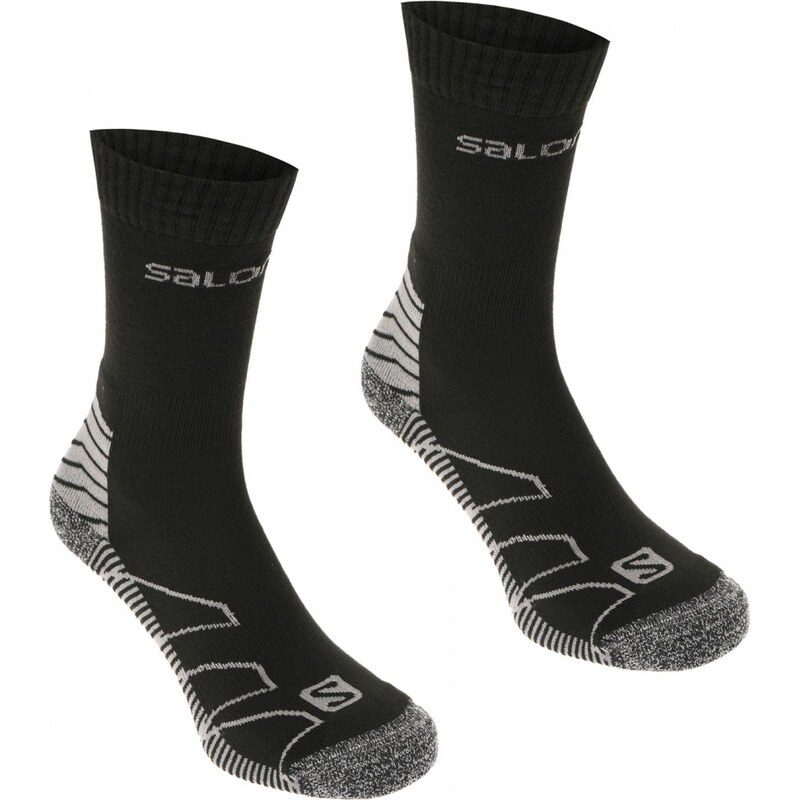 Salomon Lightweight 2 Pack Walking Socks Mens, black